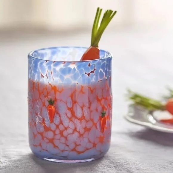 Anthropologie Other - Anthropologie The Icon Juice Glass: Confetti Edition Carrot Easter Spring